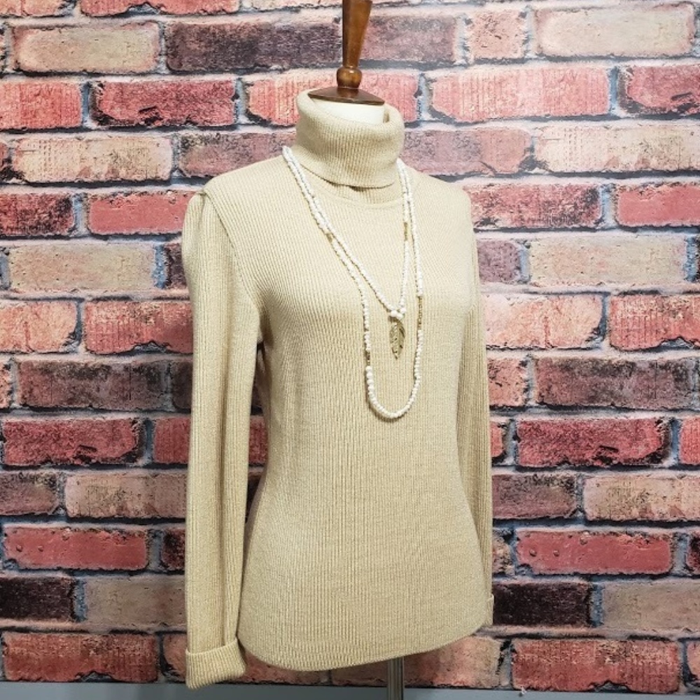 Escada Margaretha Ley Shimmering Knit Turtleneck